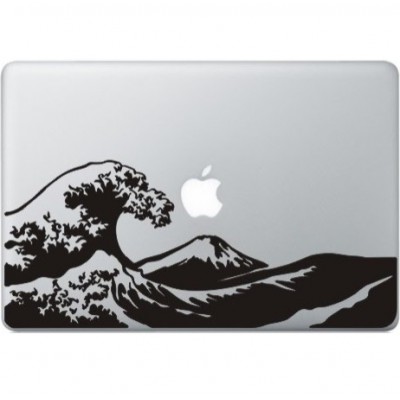 Die große Welle von Kanagawa MacBook Aufkleber